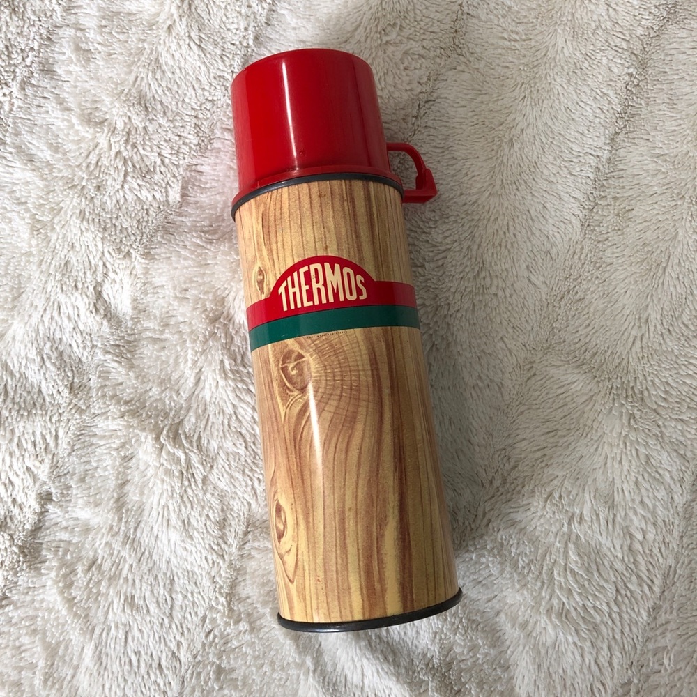 Vintage wood grain Thermos // Model 155